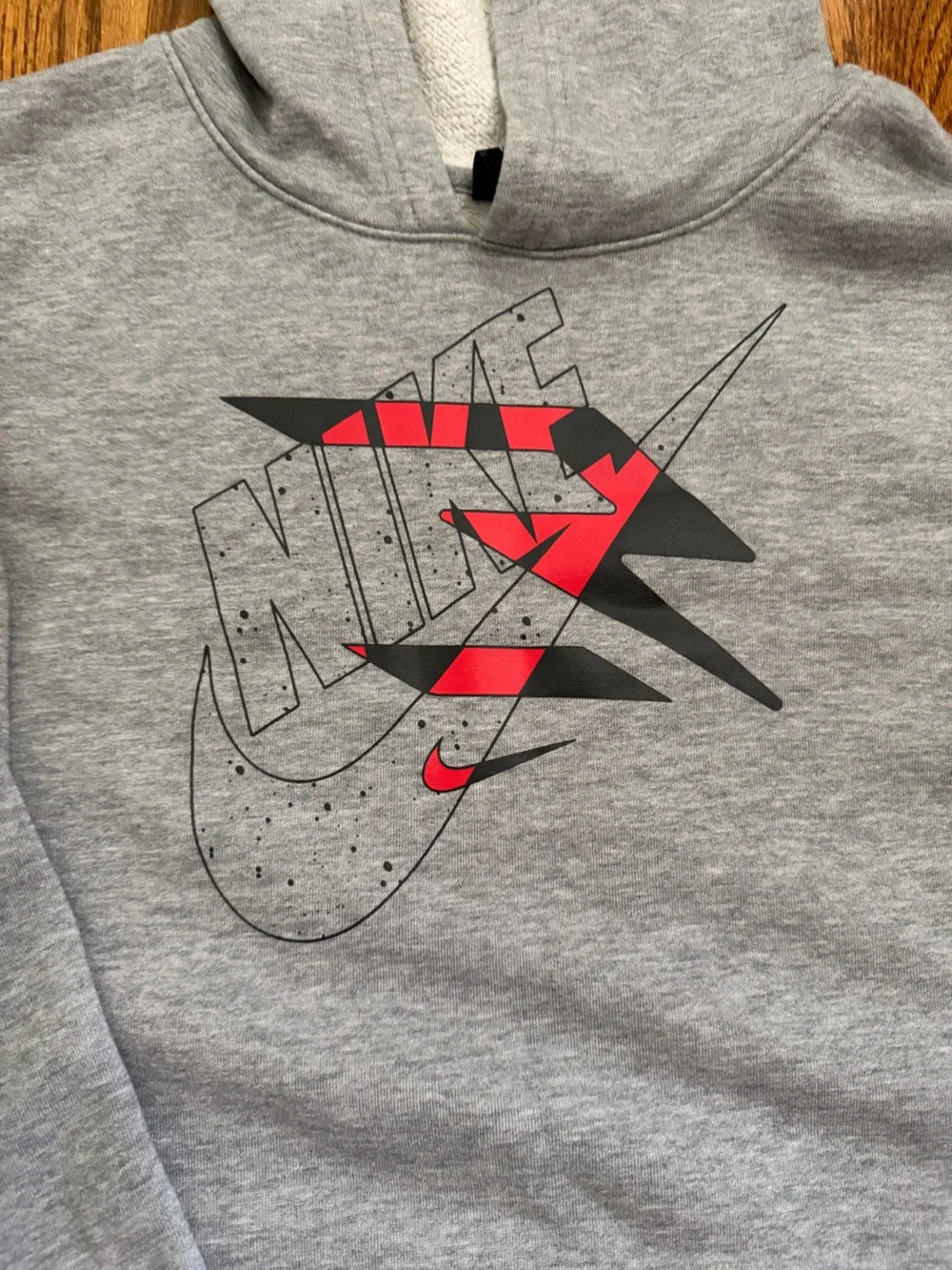 Nike 3 Brand Gray/Red/Black Youth Hoodie Size XL